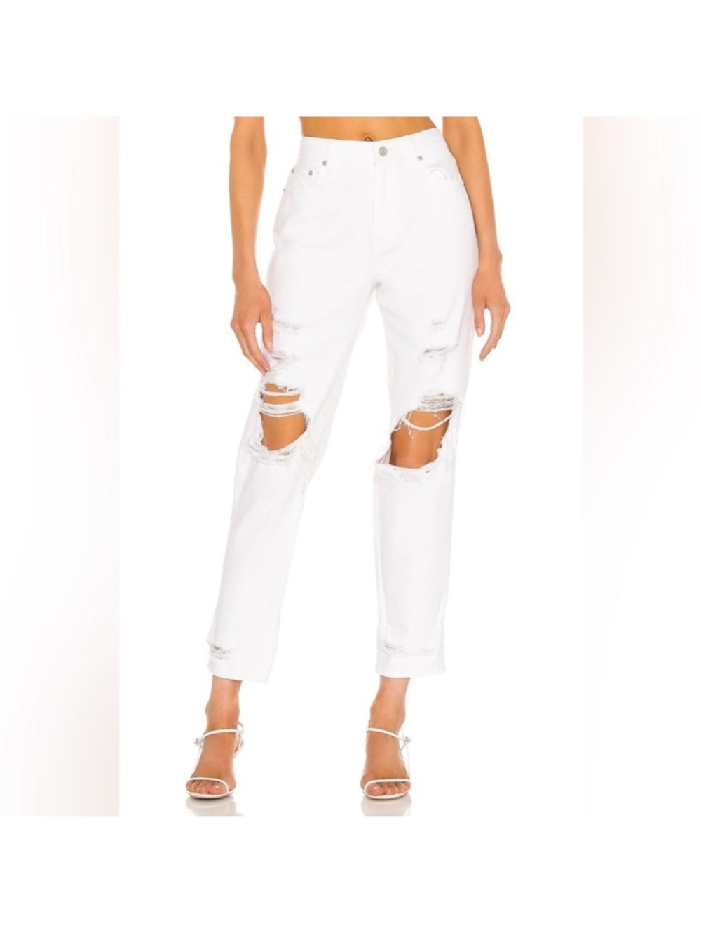 Pistola Presley White Distressed High-Rise Women’s Jeans